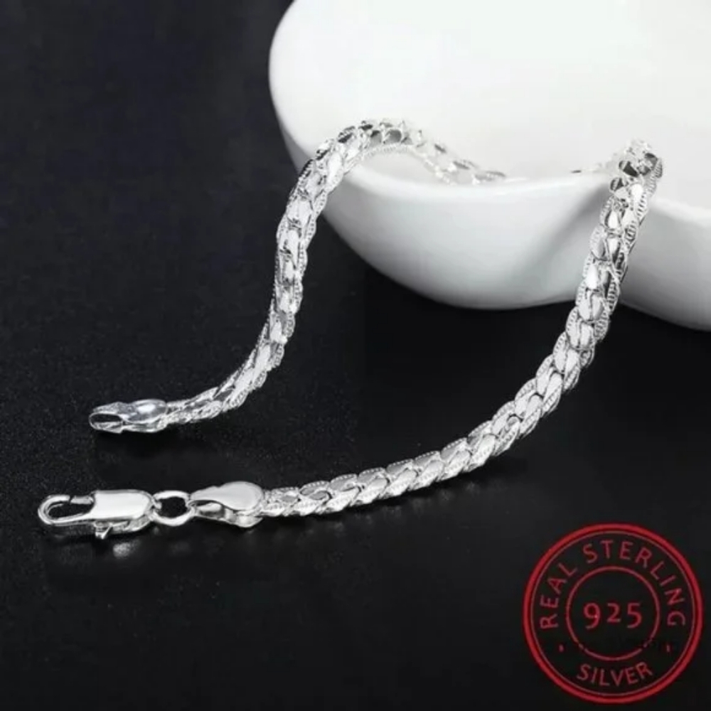 NEW SILVER 8 CM LONG 925 BRACELET - Picture 5 of 5